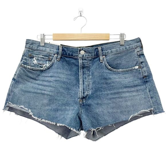 NWT Agolde Parker Vintage Cut-Off Short in Lowkey Medium Distress Size 32 | 14 - Picture 2 of 14
